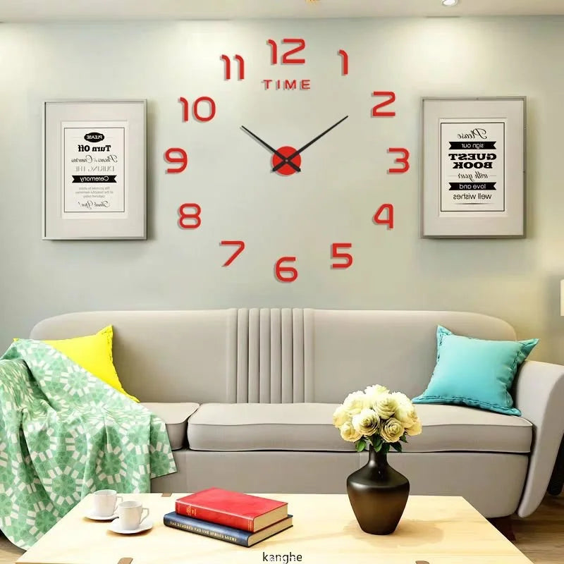 2023 Modern Design Large Wall Clock 3D DIY Quartz Clocks