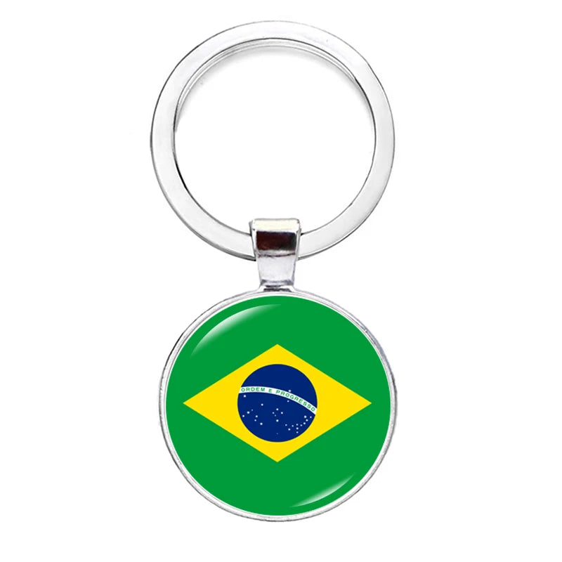 2026 National Flag Keychain Serbia France Spain Uruguay Croatia Chile Romania Netherlands Switzerland Brazil Football Keyring