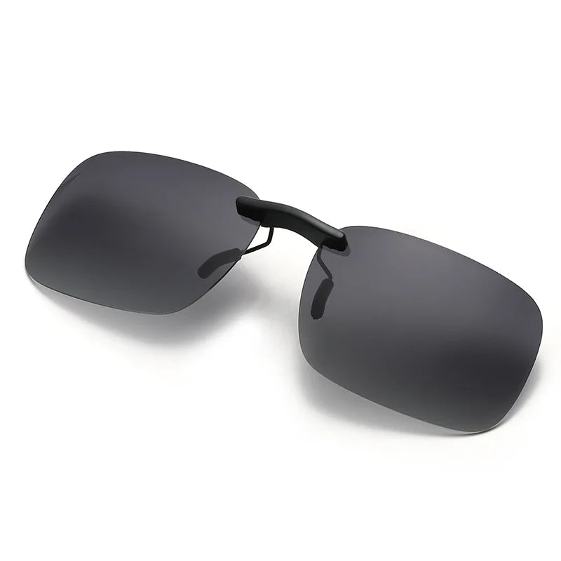 KLASSNUM Polarized Rimless Men Clip On Sunglasse Glasses Narrow Clip-on Lenses Women Anti-glare Sunglasses UV400 Goggles New In