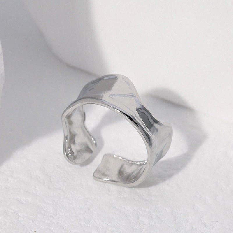 Metal Minimalist Glossy Rings