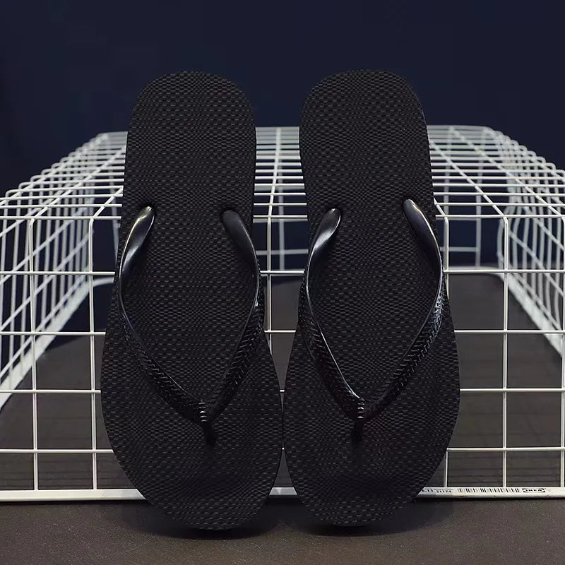 Solid Color Non-slip Leisure Couple Slippers Women Summer
