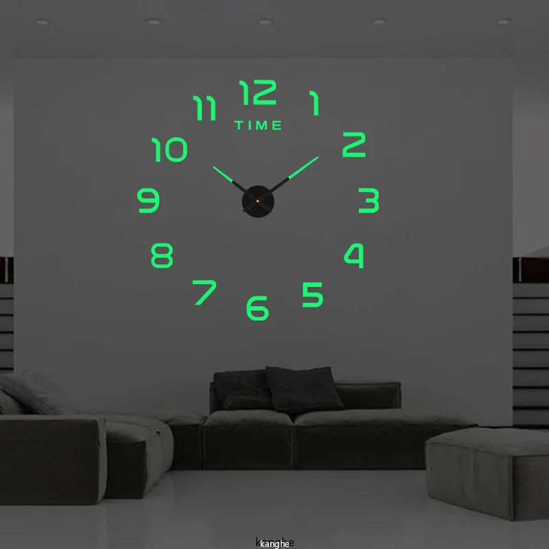 2023 Modern Design Large Wall Clock 3D DIY Quartz Clocks