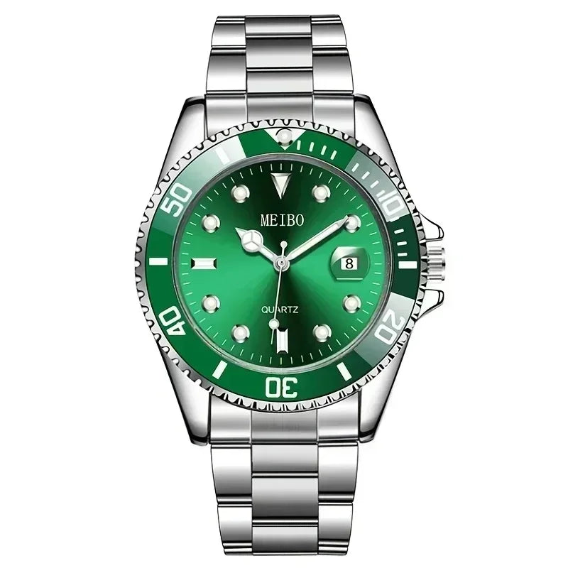 Luxury Men Silver Stainless Steel