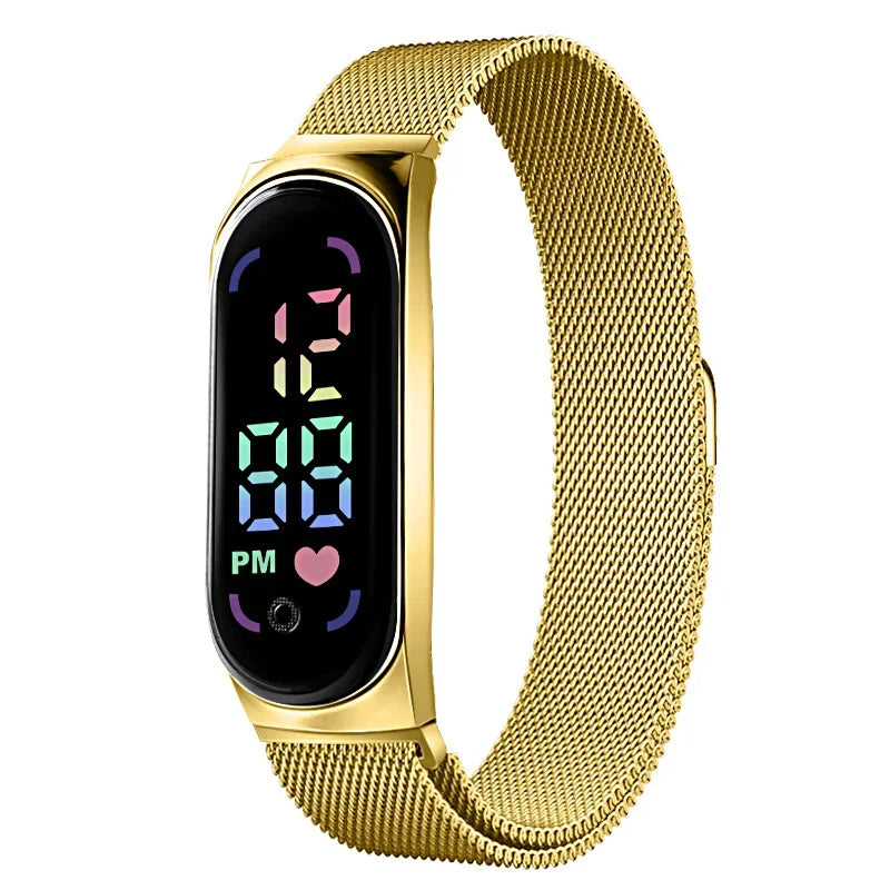 New LED Women's Watch Magnetic Watchband Strap Waterproof
