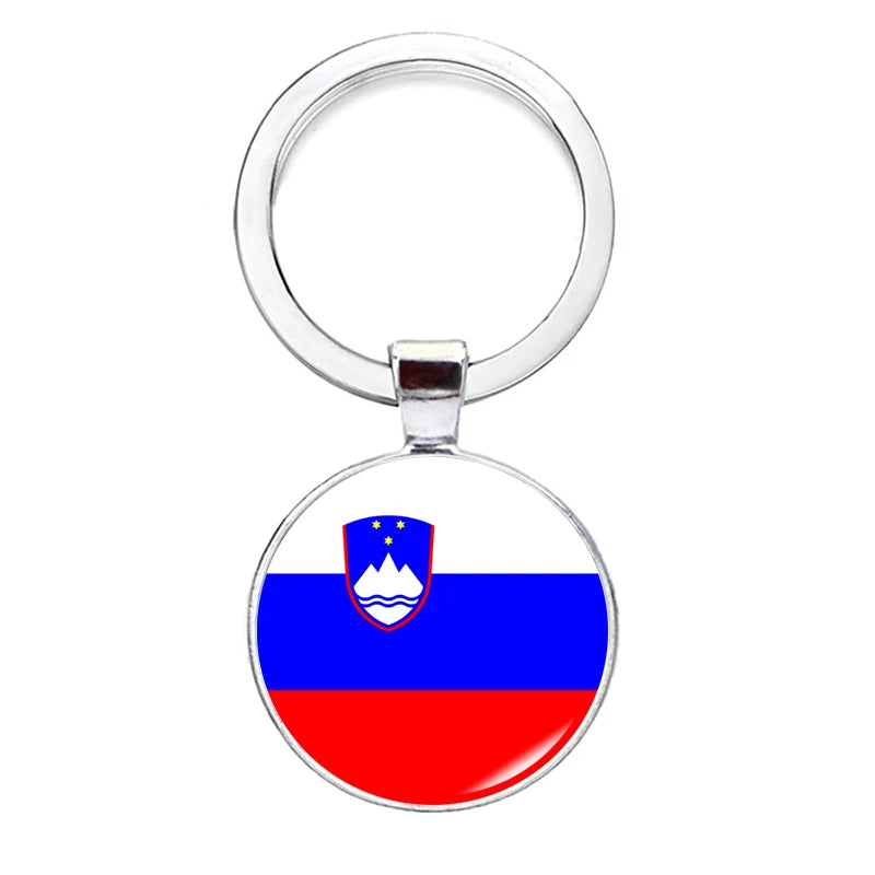 2026 National Flag Keychain Serbia France Spain Uruguay Croatia Chile Romania Netherlands Switzerland Brazil Football Keyring