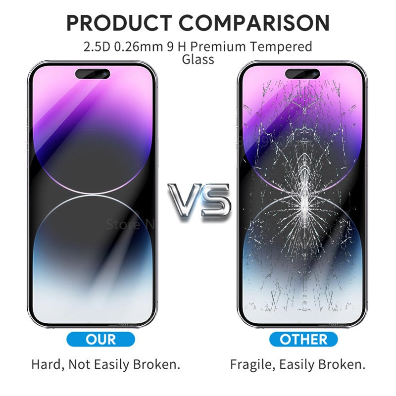 4PCS Tempered Glass Case For iPhone 15 14 Pro Max Protective Glass iPhone14 ProMax ipone 14Pro 14 Plus Screen Protect Film Cover