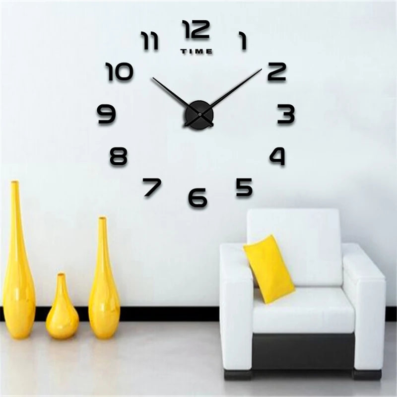 2023 Modern Design Large Wall Clock 3D DIY Quartz Clocks