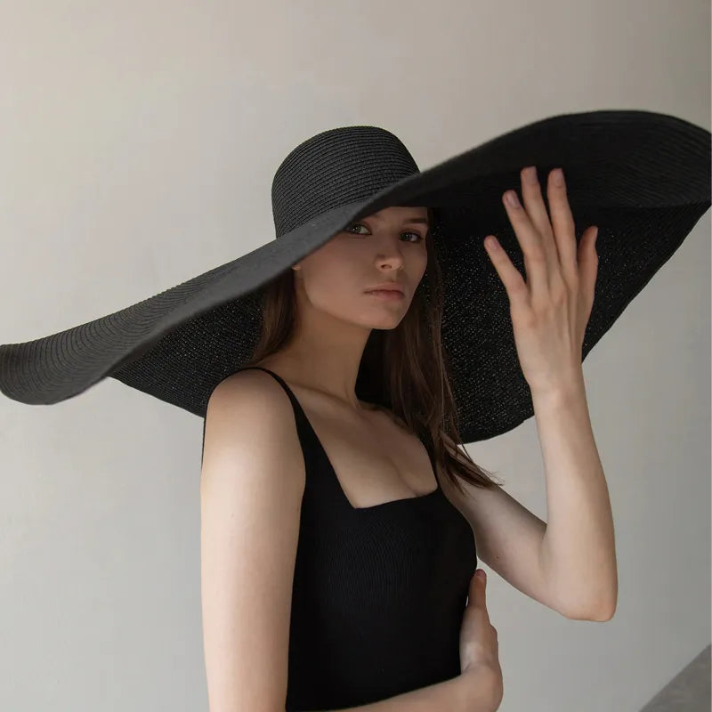 70cm Oversized  Wide Brim Sun Hat Travel  Large UV Protection Beach