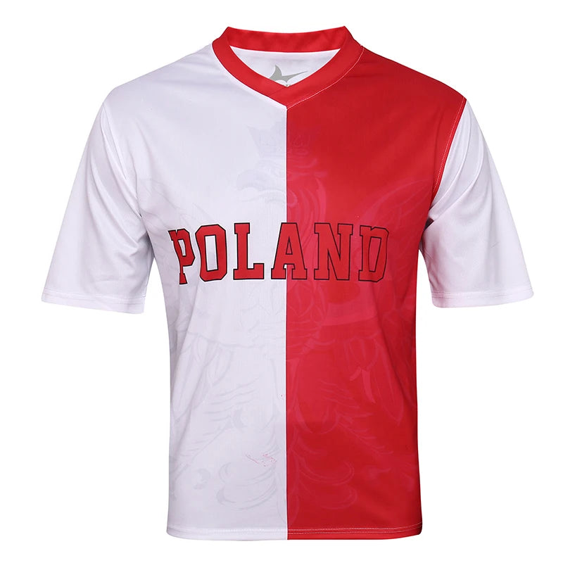 Top 24 of the European Soccer Jersey, Italy, France, Germany, Spain, Football Shirts Short Sleeve for Men, Quick drying