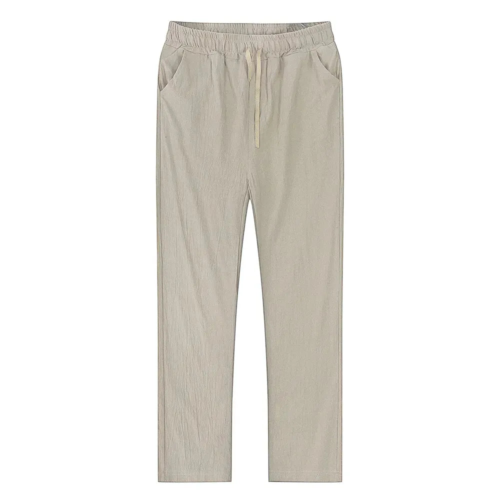 Men's Cotton Linen Pants Male