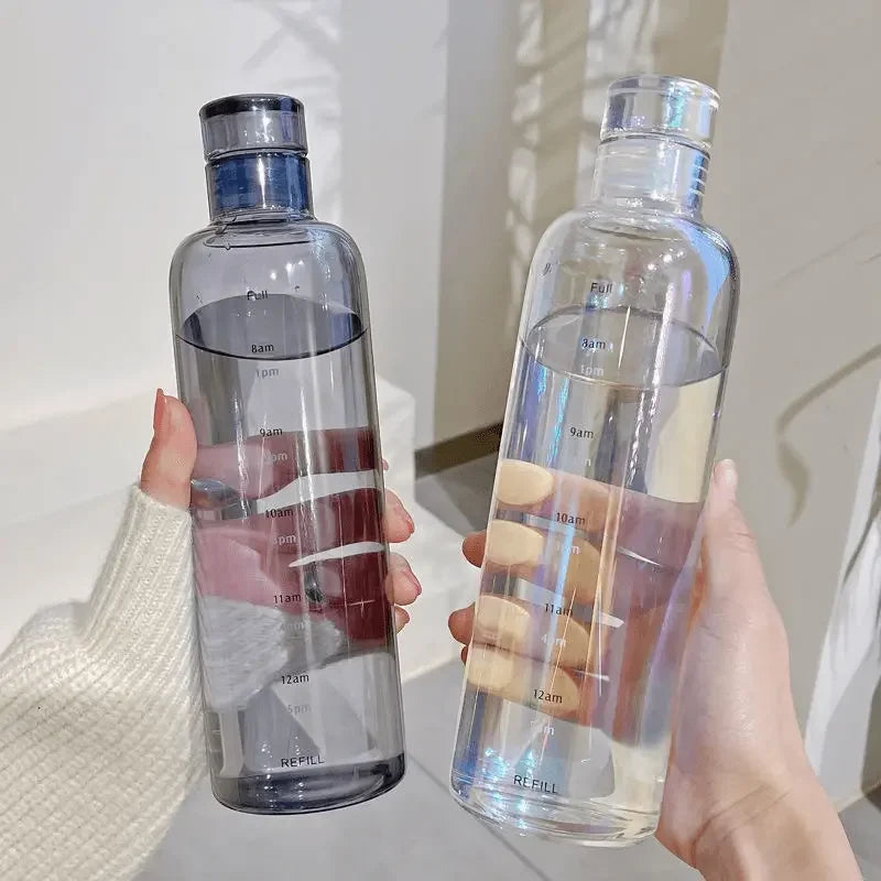 Elegant Leakproof Water Bottle with Time Scale Stay Hydrated
