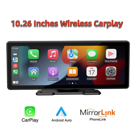 Universal 10.26” Screen Wireless Carplay for Apple Or Android