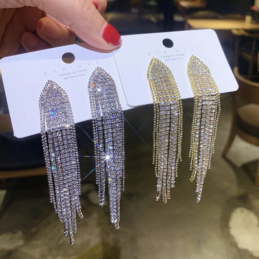 New Classic Shiny Crystal Clip on Earrings