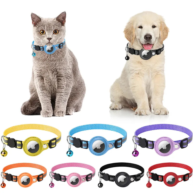 Anti-Lost Pet Cat Collar For The Apple Airtag Protective Tracker Anti Lost Positioning Collar WaterProof Reflective Pet Collars