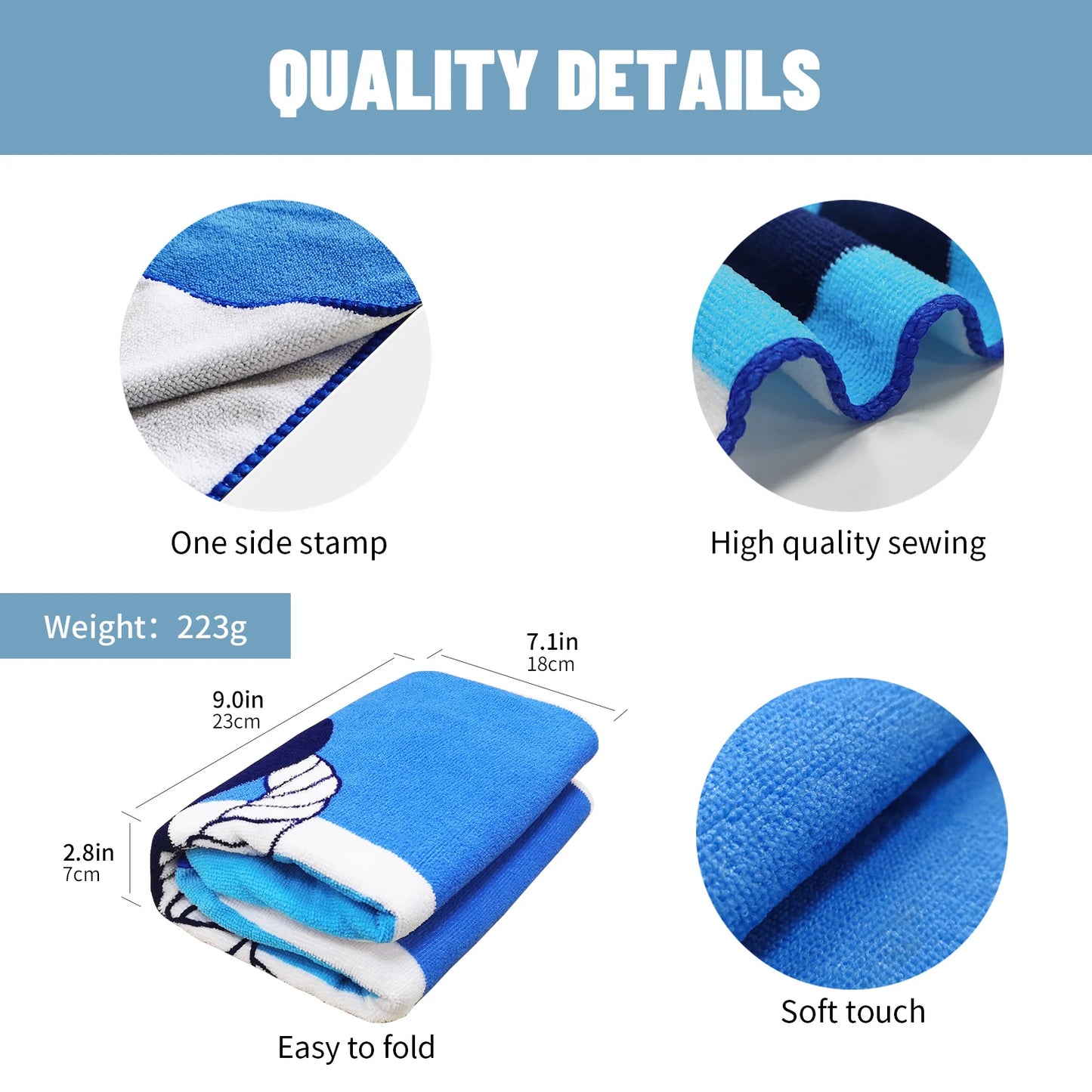 MUTAO Microfiber hairring Printed beach towel.