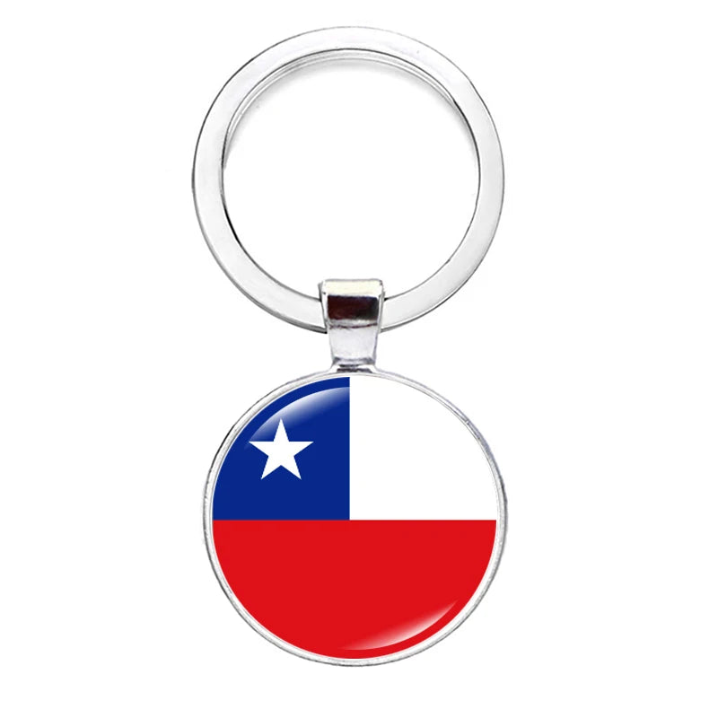 2026 National Flag Keychain Serbia France Spain Uruguay Croatia Chile Romania Netherlands Switzerland Brazil Football Keyring