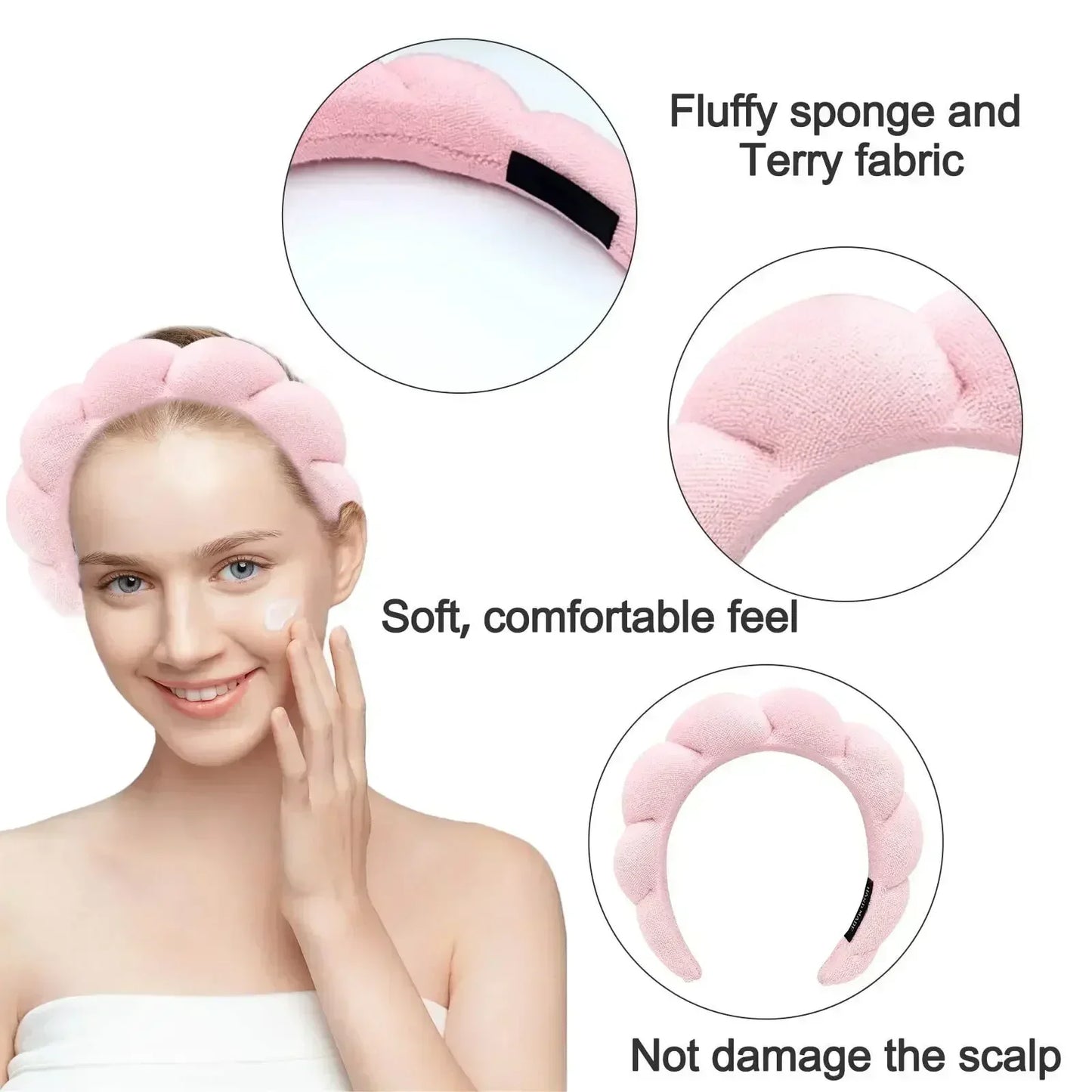 Makeup Headband Puffy Sponge Spa Head bands for Women