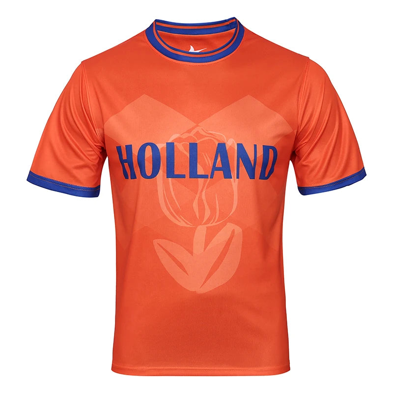 Top 24 of the European Soccer Jersey, Italy, France, Germany, Spain, Football Shirts Short Sleeve for Men, Quick drying