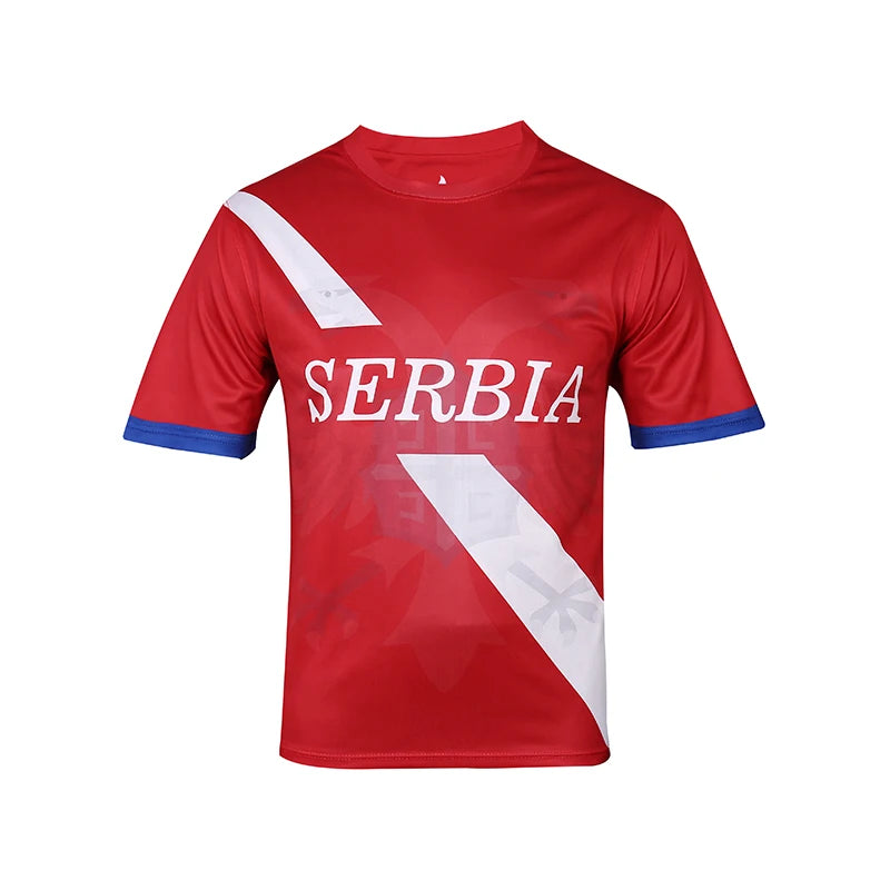 Top 24 of the European Soccer Jersey, Italy, France, Germany, Spain, Football Shirts Short Sleeve for Men, Quick drying