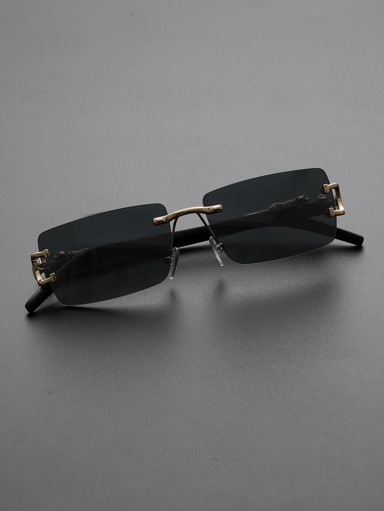 1/2/3 PCS Fashionable Trendy Frameless Rectangular Personalized Sunglasses For Daily Life