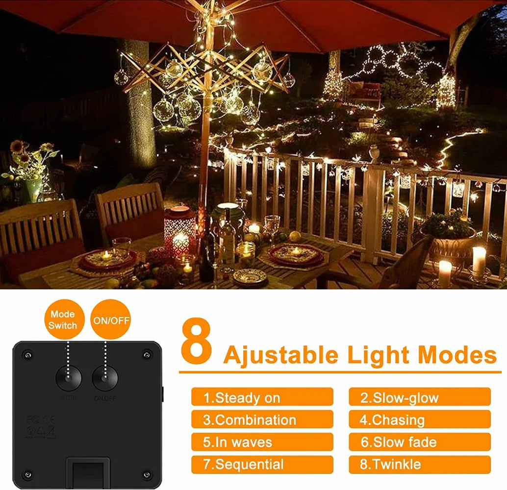 Solar outdoor led String