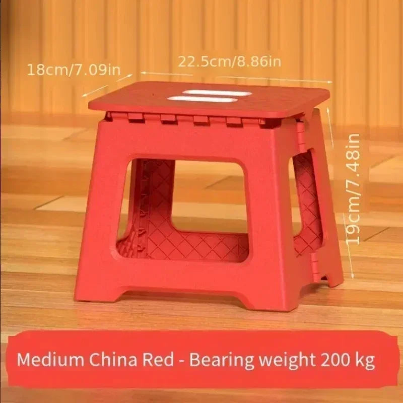 New Adult Children Portable Folding Stool Thickened Plastic Saddle Chair