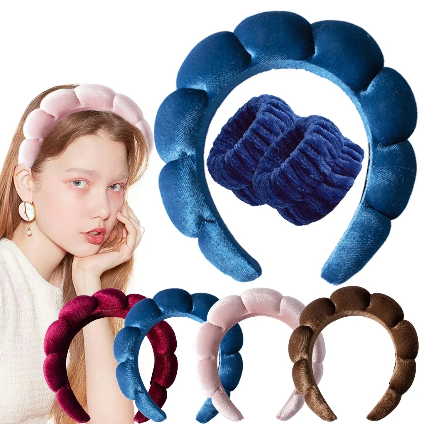 Makeup Headband Puffy Sponge Spa Head bands for Women