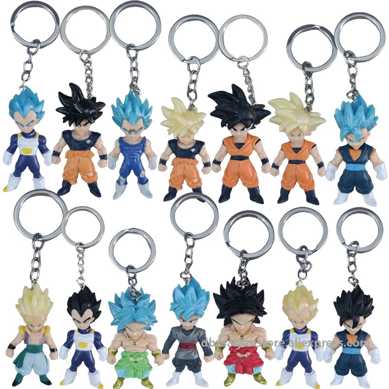 Dragon Ball Figures Blind Box Toy Super Saiyan Goku Vegeta Keychain Anime PVC Collection Model Toys For Kids Gifts