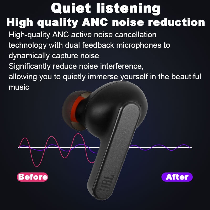 JBL Tune 230NC Wireless Earphone Bluetooth 5.2 TWS Stereo Noise Canceling Headset Waterproof Sport Earbuds with Mic