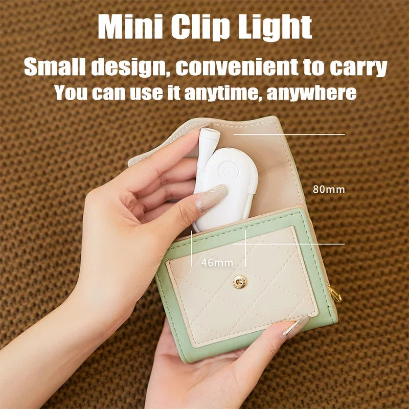 Mini Book Nights Light portable clip