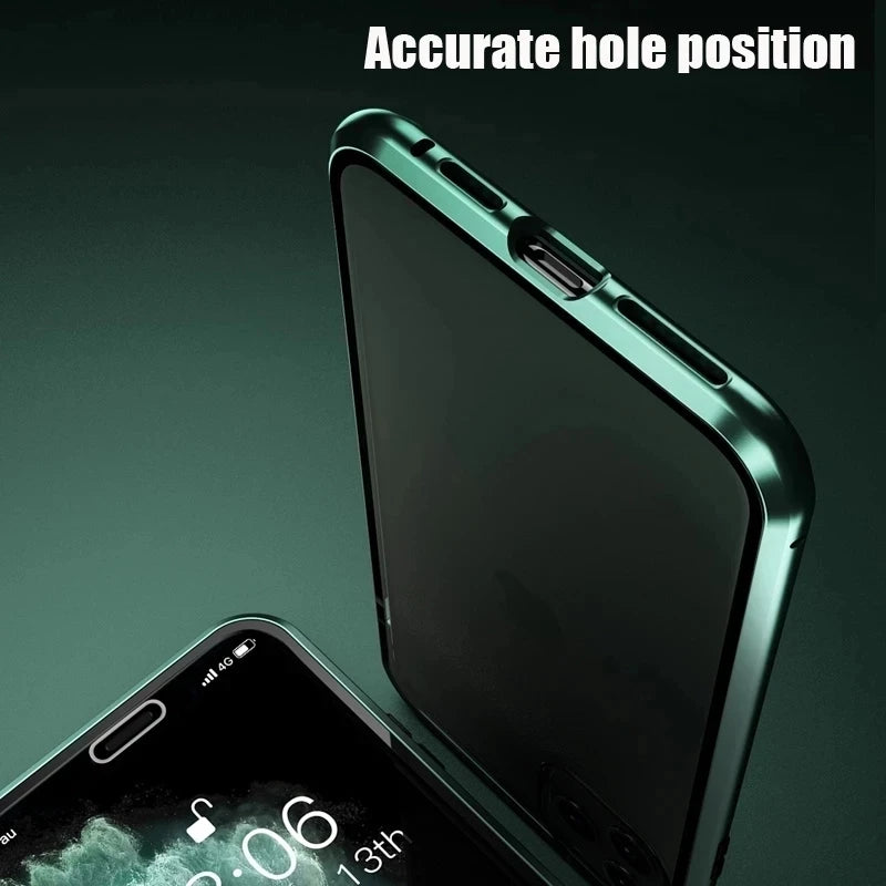 360°Full Protection Metal Magnetic Phone Case For IPhone