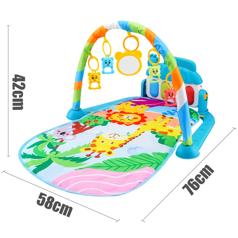 Baby Fitness Stand Music Play Gym Activity Toys Newborn Piano Crawling Blanket Pedal Game Pad Early Education 0-36 Months Gifts