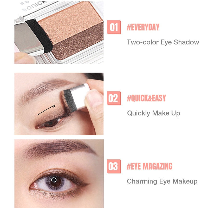 Two-color small box lazy eye shadow makeup