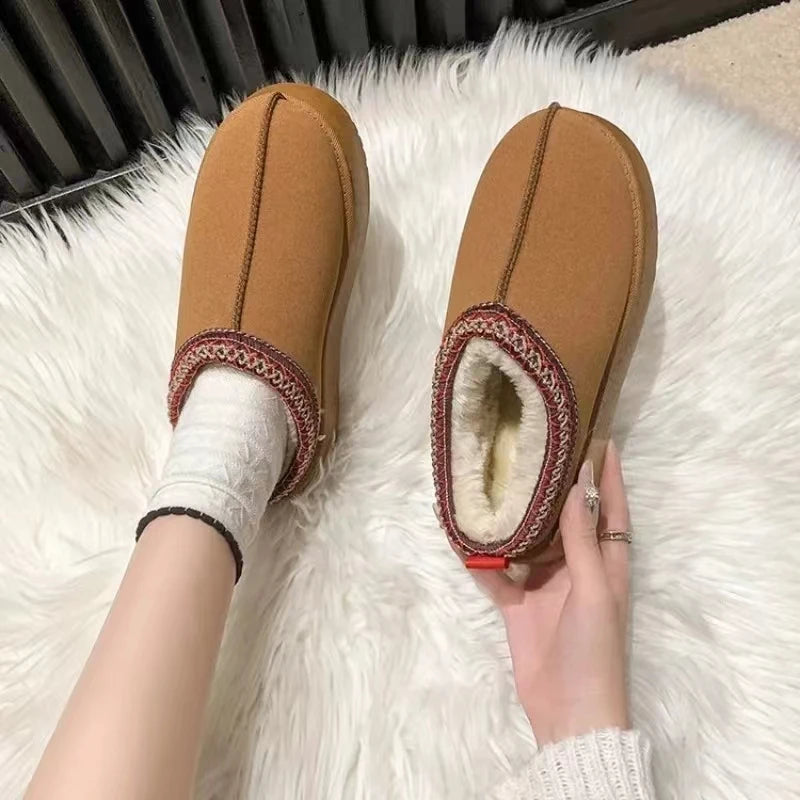 New Winter Retro Women Loafers Boots