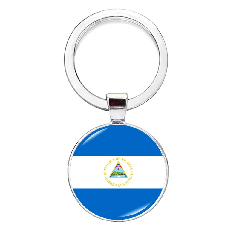 2026 National Flag Keychain Serbia France Spain Uruguay Croatia Chile Romania Netherlands Switzerland Brazil Football Keyring