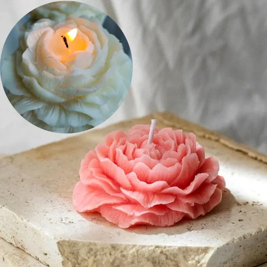 3D Large Peony Silicone Candle flower