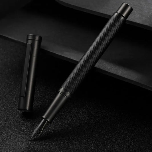 Hongdian Black Forest Metal Fountain Pen Titanium Black