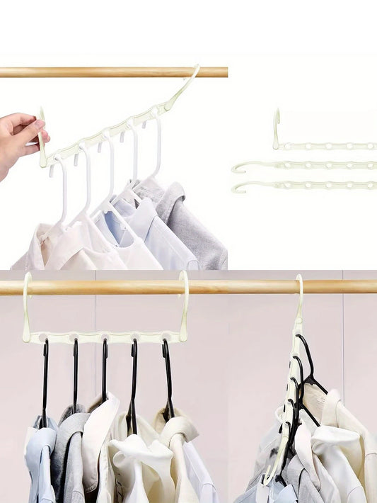 Space Saving Storage Hangers Multifunction Plastic Clothes Racks Rotary Organizer Hangers 5 Hole