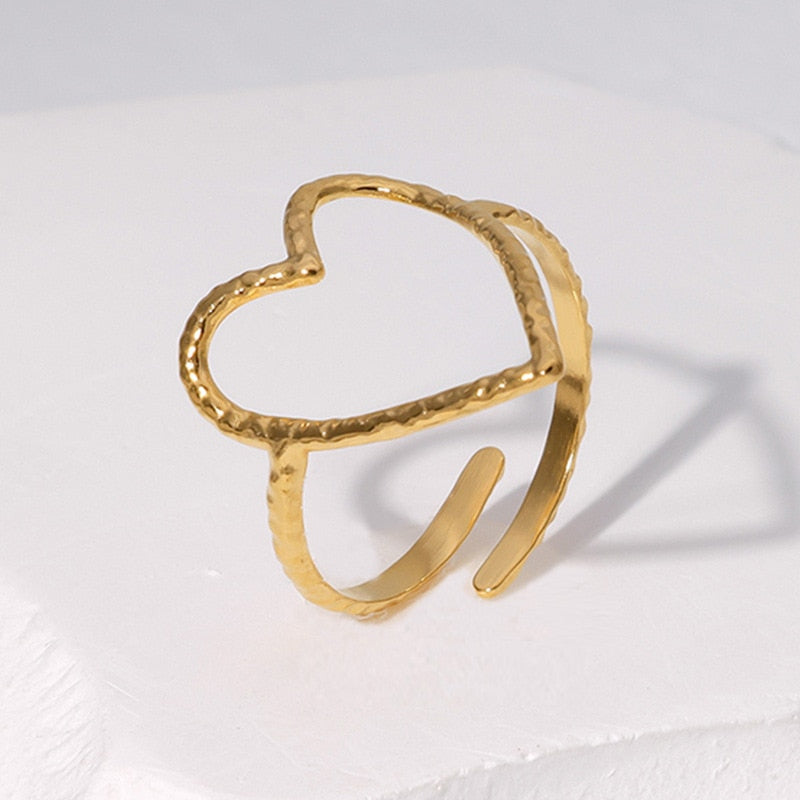 Metal Minimalist Glossy Rings