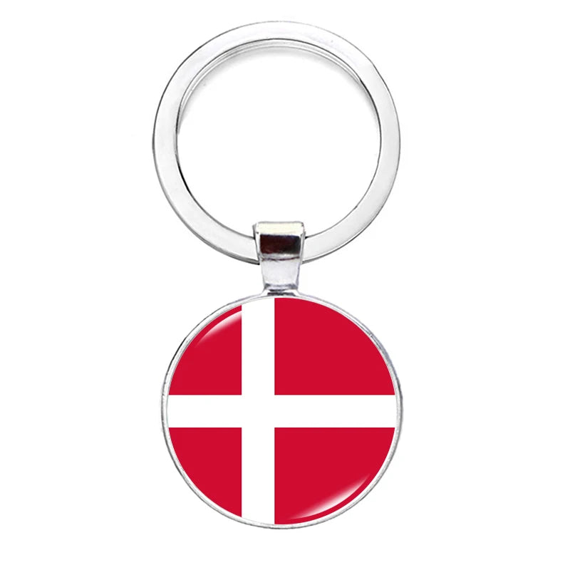 2026 National Flag Keychain Serbia France Spain Uruguay Croatia Chile Romania Netherlands Switzerland Brazil Football Keyring