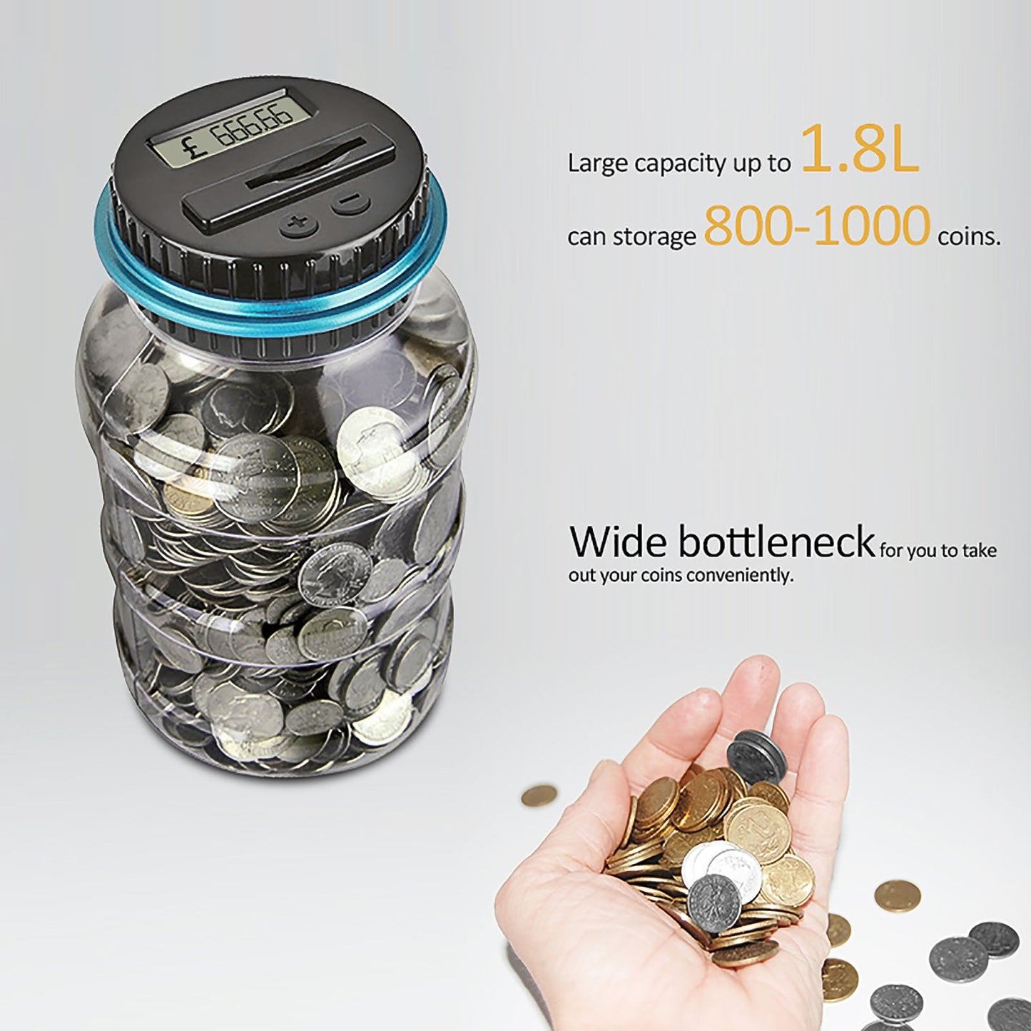 Digital Counting Coin Money Saving Box