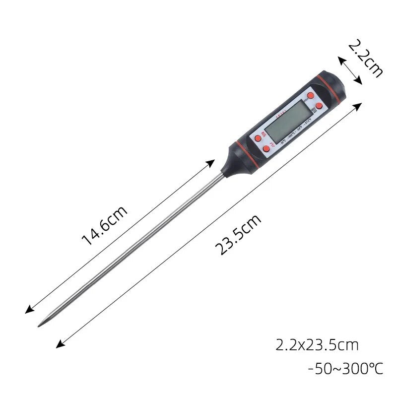 Digital Thermometer with 15cm Long Probe Candle Making Kits Measure Liquid Soy Paraffin Wax Baked Milk Meat BBQ Wax Melts