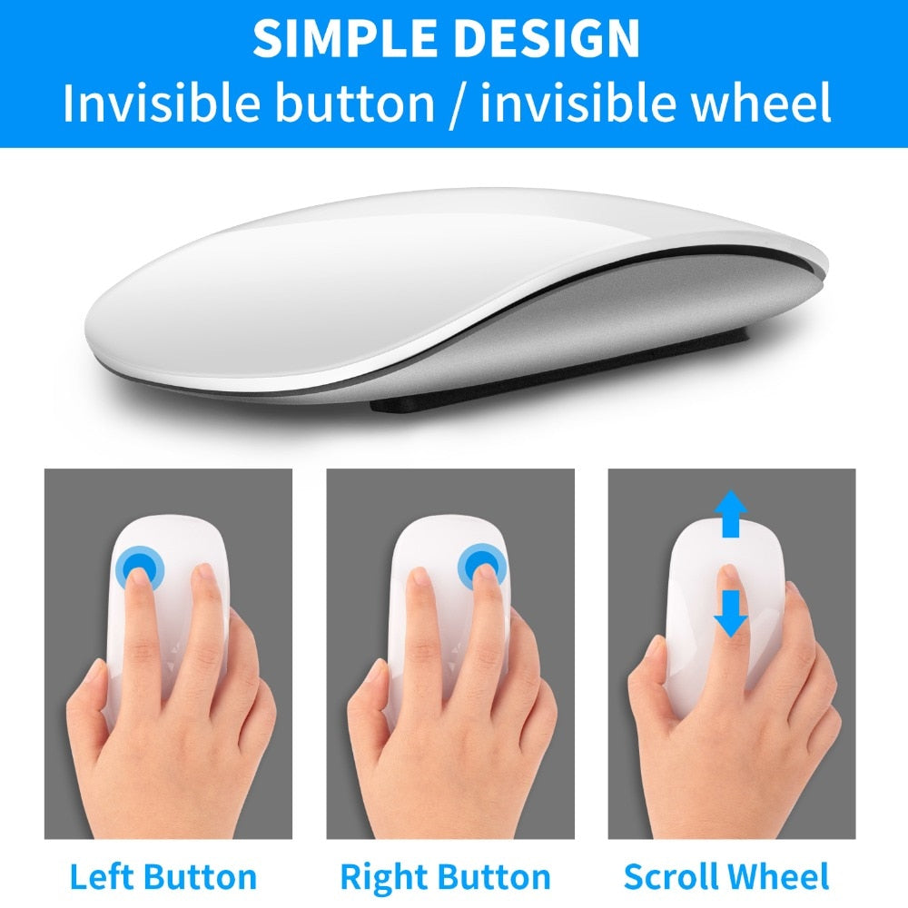 IFXLIFE Wireless Bluetooth Mouse  for APPLE Mac Book Macbook Air  Pro Ergonomic Design Multi-touch BT