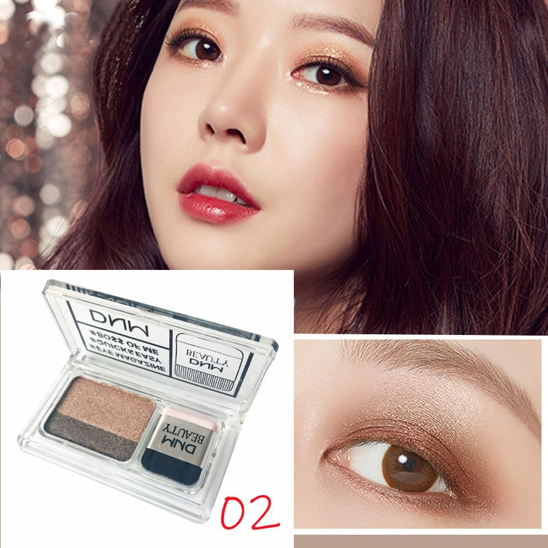 Two-color small box lazy eye shadow makeup