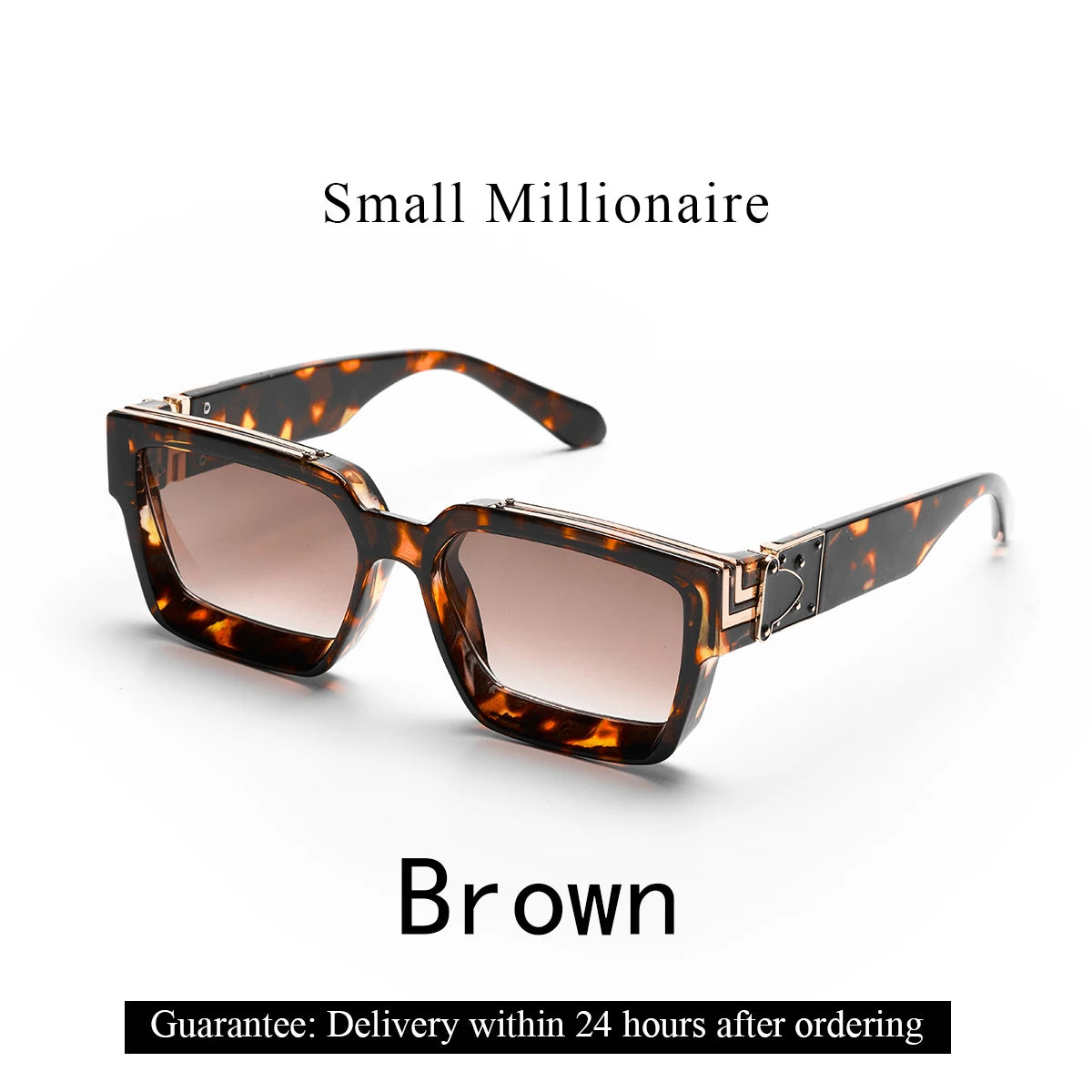 Ruiao Retro Black Millionaire Shades Luxury Sunglasses 2025 For Men Women
