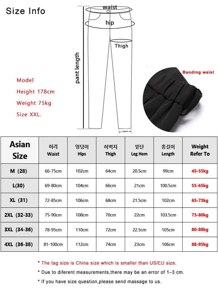 New Summer Casual Pants Men Breathable Polyester