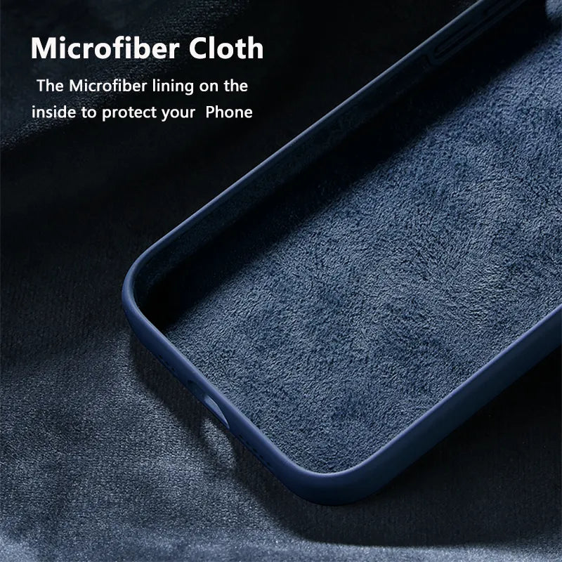 Luxury Original Liquid Silicone Case For iphone 13 14 Pro Max Case For iPhone 11 12 Mini X XR XS 7 8 Plus SE Full Cover