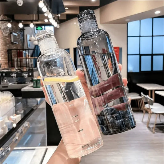Elegant Leakproof Water Bottle with Time Scale Stay Hydrated