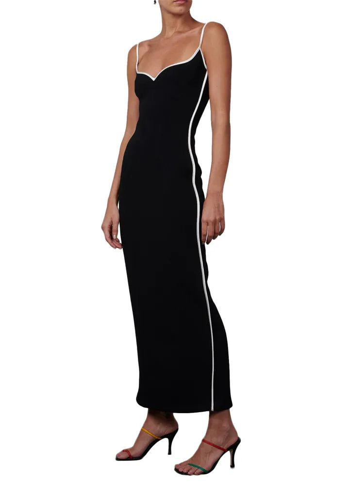 Women Sleeveless Strap Long Dress