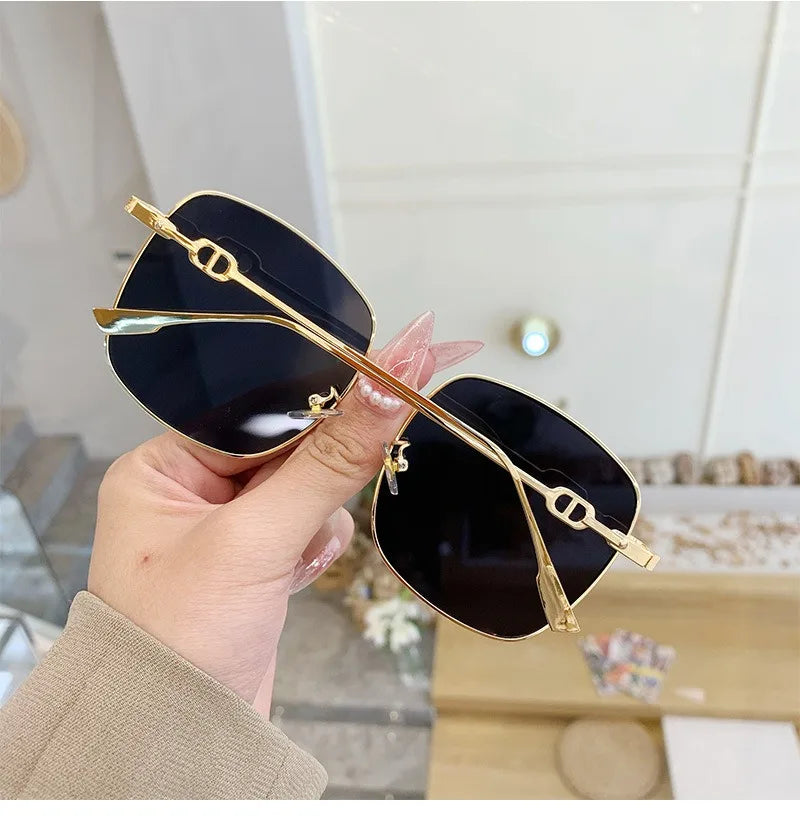 Fashion Oversized Square Sunglasses Woman Brand Designer